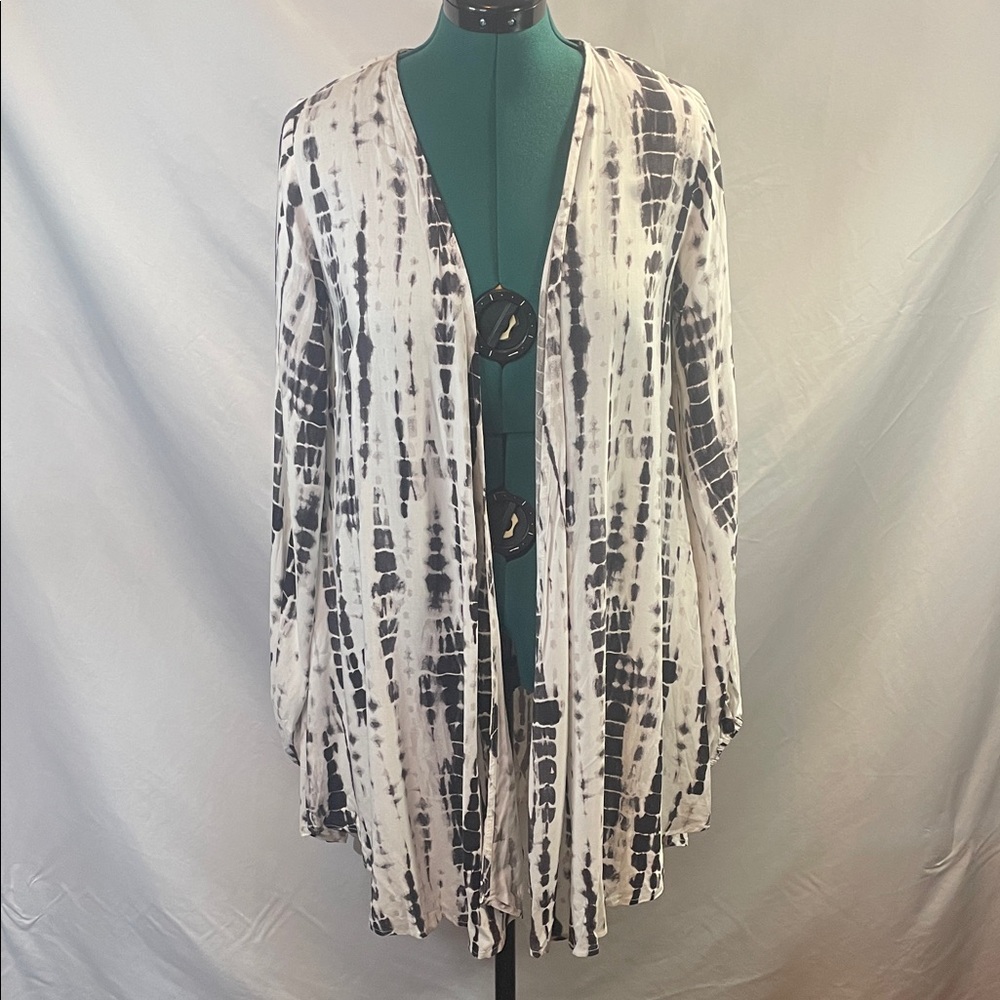 Love on a Hanger Monochrome Tie-Dye Cardigan